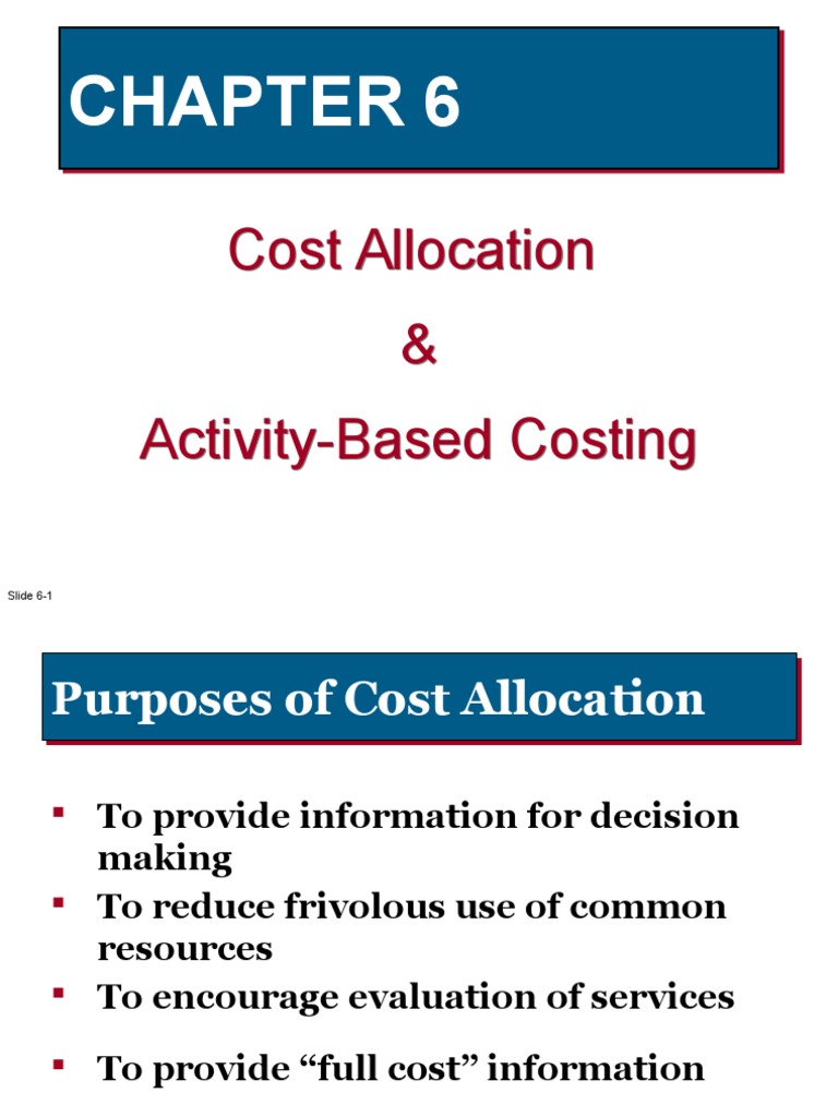 Cost Allocation Business Economics Business
