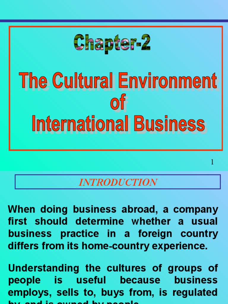 Cultural Impact on International Business | PDF | Norm (Social) | Value ...