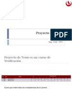 Presentación Del Curso de Proyecto de Tesis - 2015 - 1