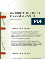 Ley General Del Servicio Profesional Docente RESUMEN