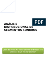 Análisis Distribucional de Segmentos Sonoros