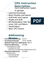 Z80 CPU Instruction Description: - 158 Different Instruction Types - Instruction Groups