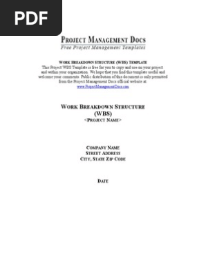 Work Breakdown Structure