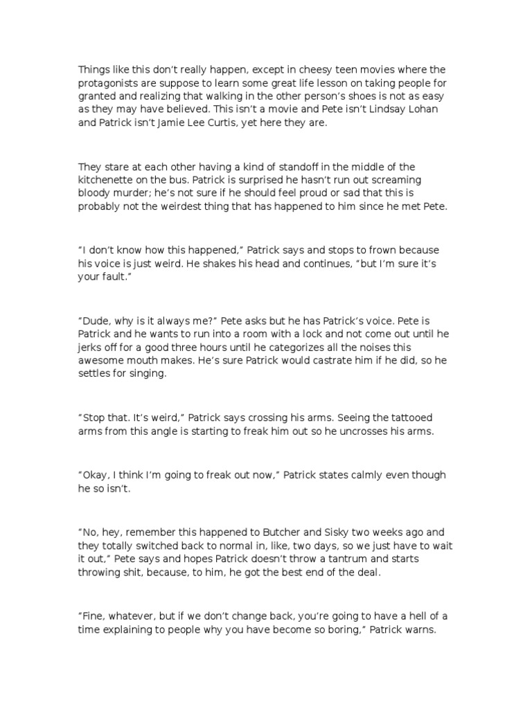 Freaky Friday Body Swap Chaos | PDF | Leisure
