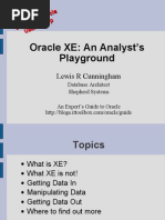 Download Lewis Cunningham-OracleXE by Lewis Cunningham SN264429 doc pdf