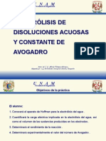 Electrólisis de Disoluciones Acuosas Y Constante de Avogadro