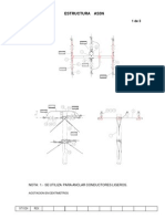 Estructura AS3N poste concreto cruceta hierro madera