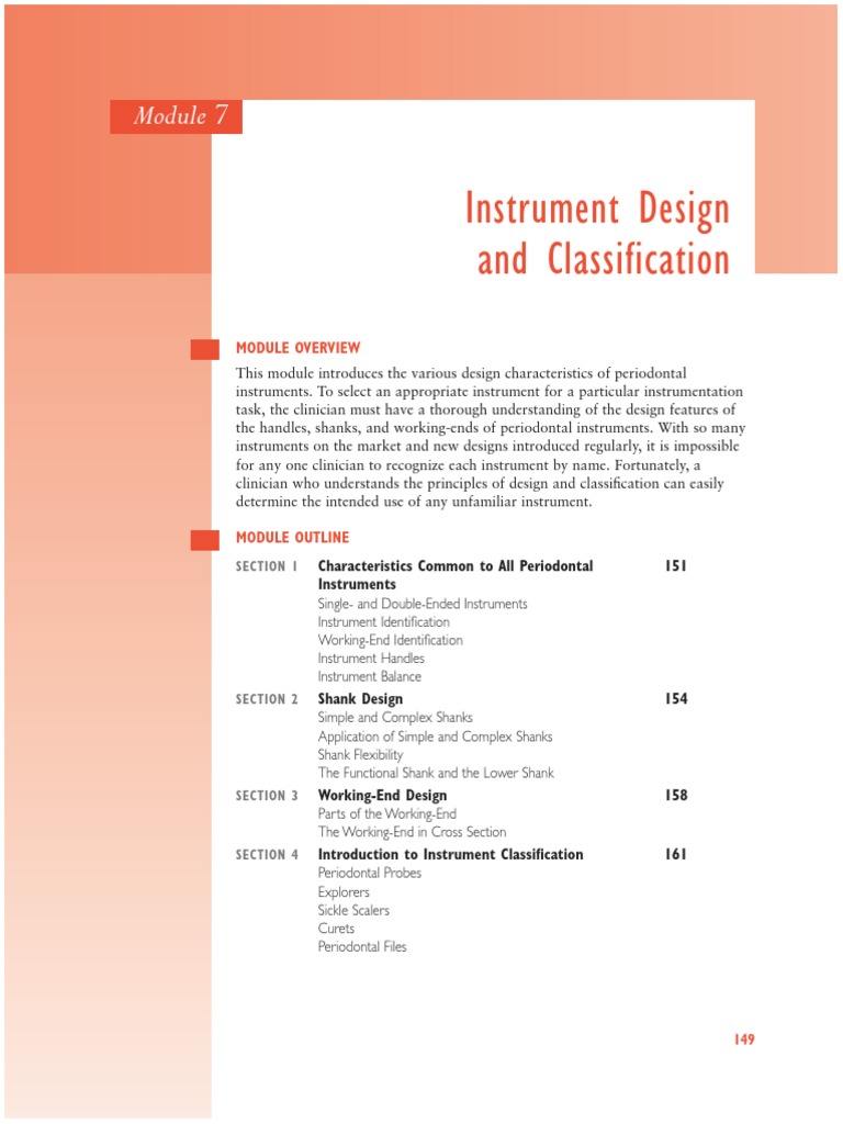 Instrument Design and Classification Module Overview