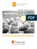 Manual del usuario web de PATENTA - INDECOPI