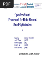 Opensees-Snopt: Framework For Finite Element Based Optimization