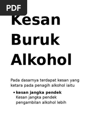 Kesan Buruk Alkohol Pdf