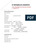 Kuesioner Sindrom Metabolik