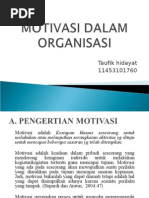 Motivasi Dalam Organisasi