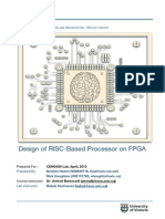 Design of RISC-Based Processor On FPGA: CENG450: C S A - P