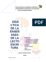 Didactica de La Enseñanza de La Lectoescritura