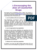 Factors Encouraging the Distribution of Counterfeit Drugs