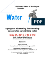 Flyer For Water Program