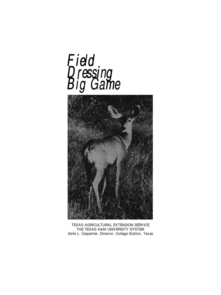 SURV Deer Field Dressing Pocket Sized Guide PDF Meat Deer