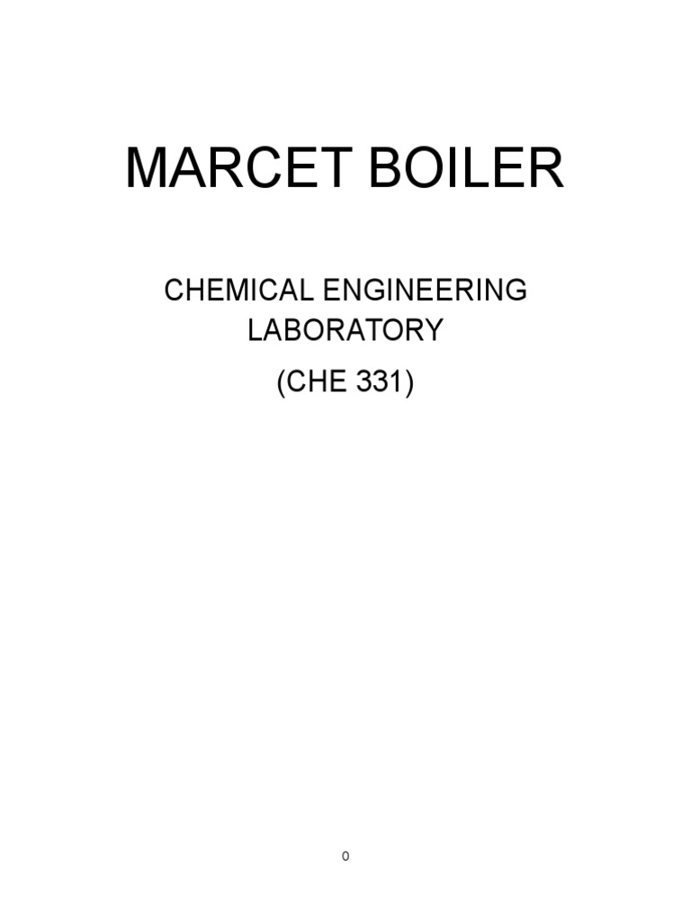 Marcet Boiler Lab Report | PDF | Gases | Steam