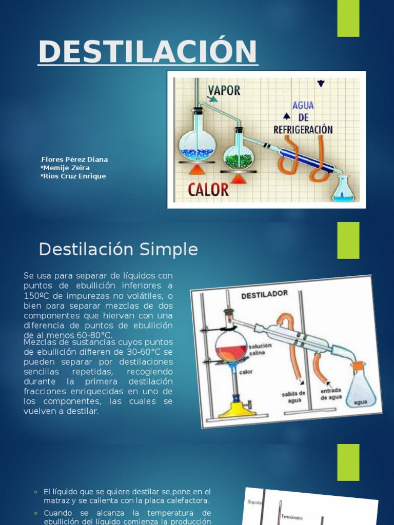 Técnicas de Destilación y Aplicaciones | PDF | Destilación | Mecánica ...