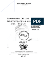 Taxonomía de Los Objetivos de La Educación - Bloom. I Parte - Manual Dominio Cognositivo