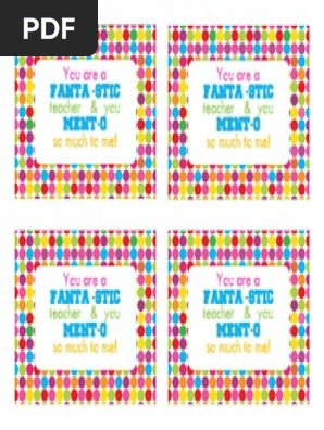 Fanta & Mentos Teacher Appreciation Gift Tag