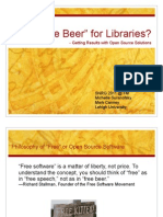 "Free Beer" For Libraries?: - Getting Results With Open Source Solutions