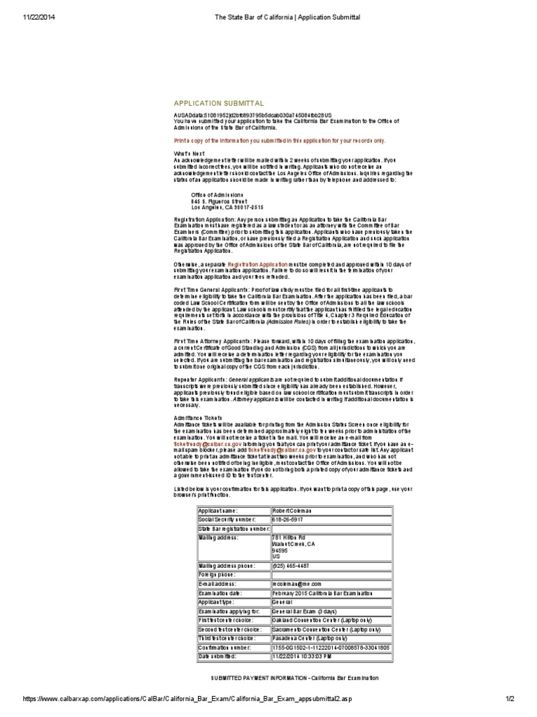 The State Bar of California _ Application Submittal.pdf State Bar Of