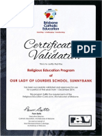 certificate of validation olol sunnybank