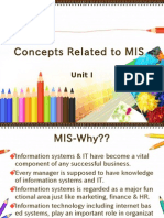 Concepts Related To MIS
