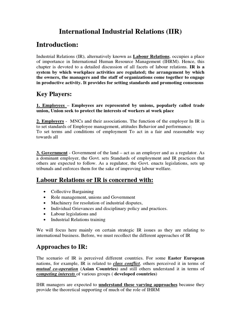 Chap 8 Intr Industrial Relations Pdf Industrial Relations Trade Union
