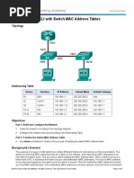 5.3.1.10 Lab - Using IOS CLI With Switch MAC Address Tables