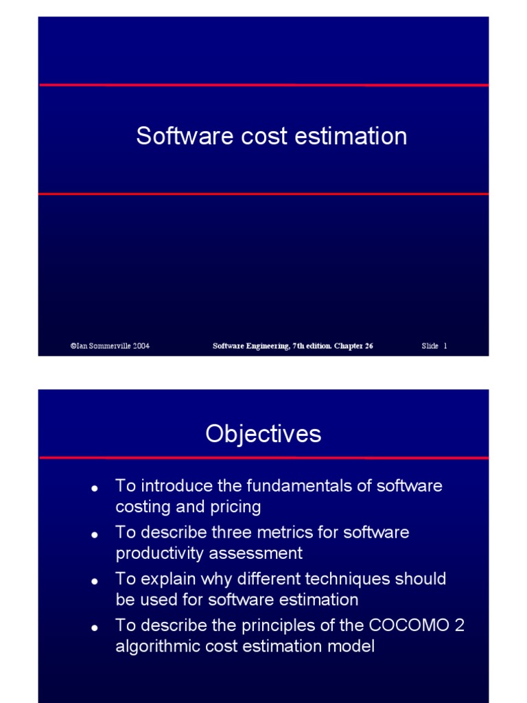 Software Cost Estimation | PDF | Top Down And Bottom Up Design | Source ...
