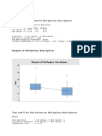 Two-Sample T-Test and CI: Old System, New System