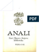 Anali Gazi-Husrev Begove Biblioteke U Sarajevu 2-3 PDF