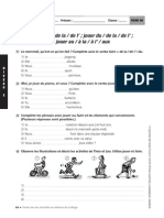 Jouer Faire en Français