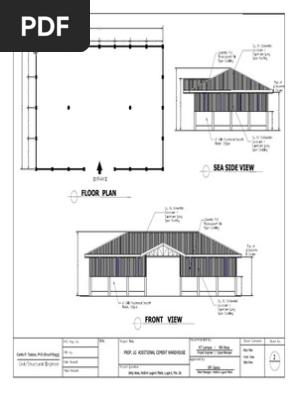 Warehouse Project Structural Plan And Floor Plan