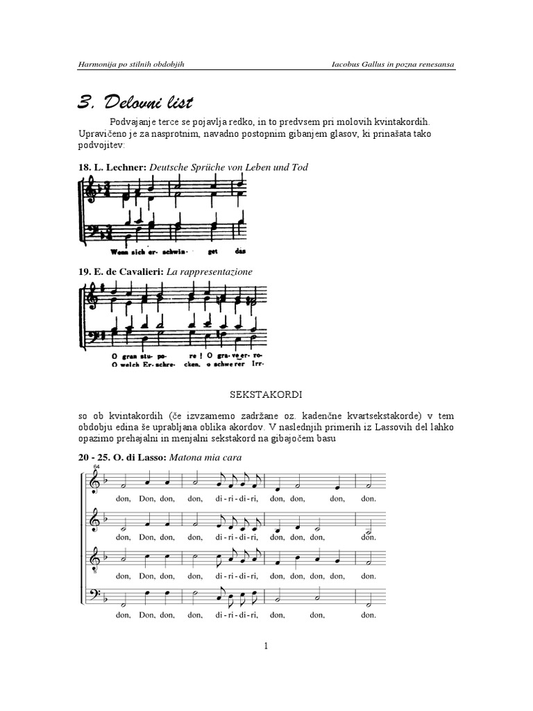 Renesansa 3delovni List | PDF