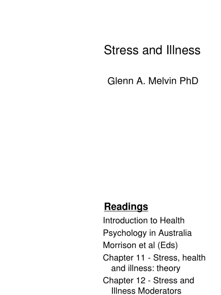 Stress, Health, and Illness Theory | PDF | Social Support | Stress ...