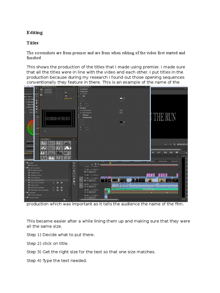 Video Editing Techniques for Thrillers | PDF