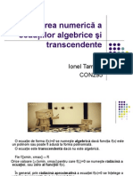 Rezolvarea Numerică a Ecuaţiilor Algebrice Şi Transcendente