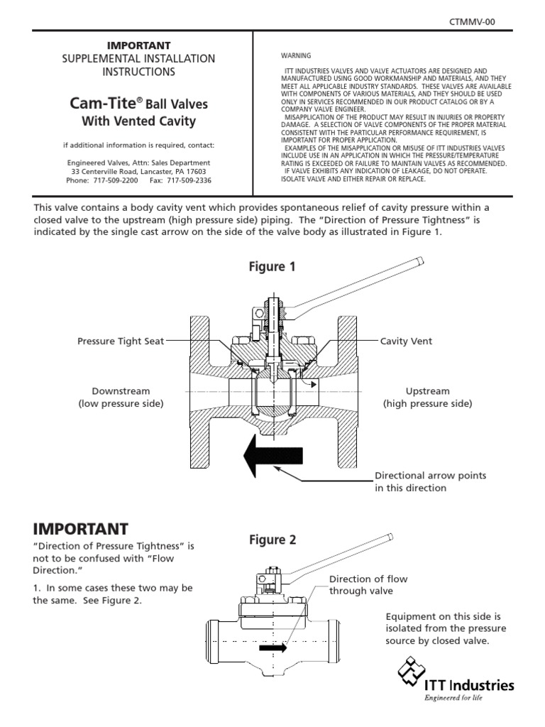 Cavity Vent Valve PDF Valve Hydraulic Engineering