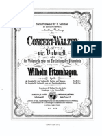 Fitzenhagen - Concert Walzer For 4 Cellos Op31 Score