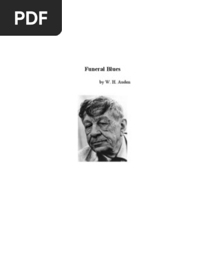 Funeral Blues By W H Auden Poetry