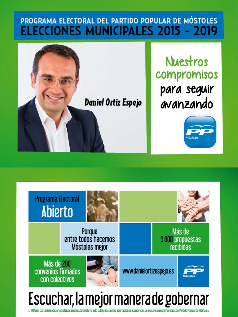 Programa Electoral PP M stoles Elecciones Municipales 2015