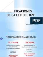 Modificaciones A La Ley Del Igv