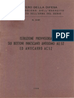 Istruzione provvisoria sui bottoni innescanti antiuomo AU 52 ed anticarro AC 52 (5147) 1956