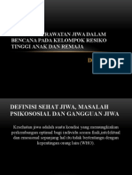 Peran Keperawatan Jiwa Dalam Bencana Pada Kelompok Resiko