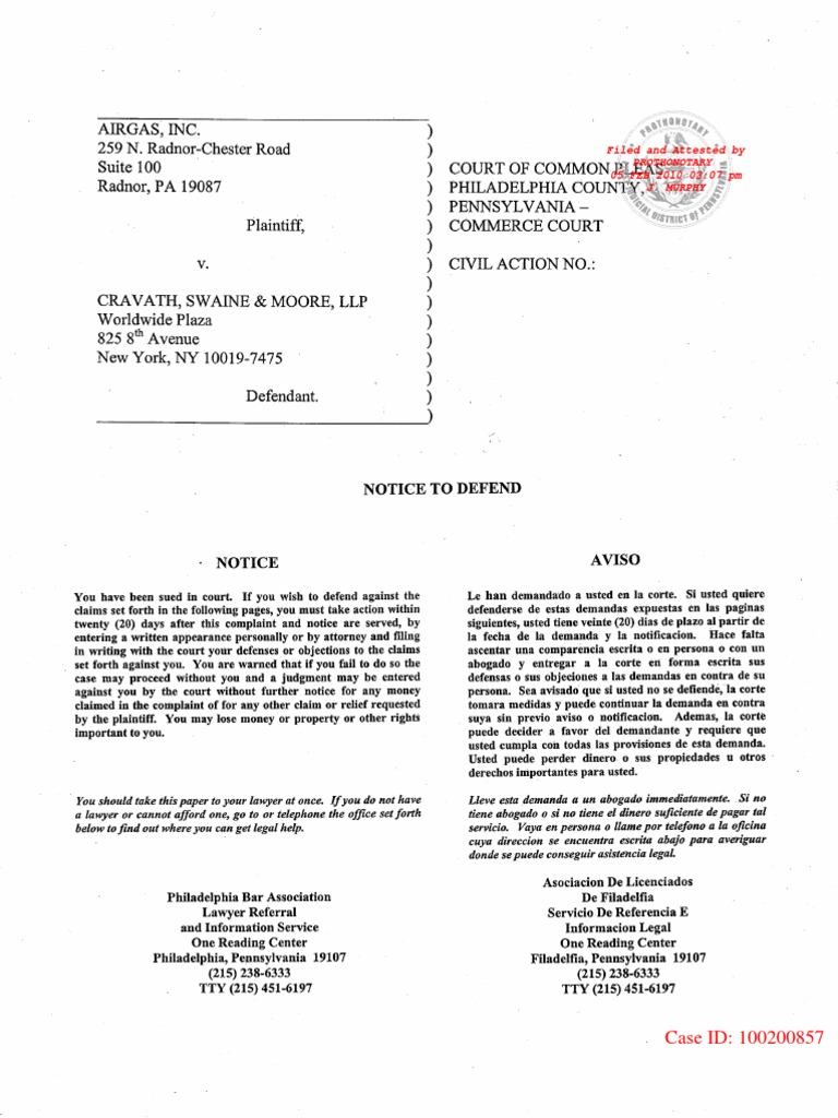 Airgas' Lawsuit Against Cravath | PDF | Fiduciario | Fusiones y ...