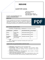 SAP SD Resume Format